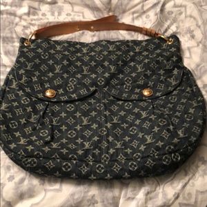 100% auth. Louis Vuitton Monogram Denim GM Hobo